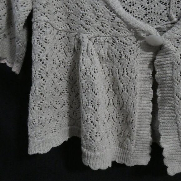 JESSICA - Petite | large (14-16) 16P | Elegant Crochet Cardigan | Single Button - Picture 8 of 16
